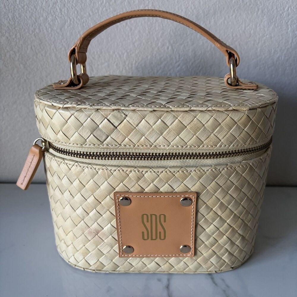 Mark & Graham Palm Leaf Top Handle Bag